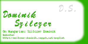 dominik szilczer business card